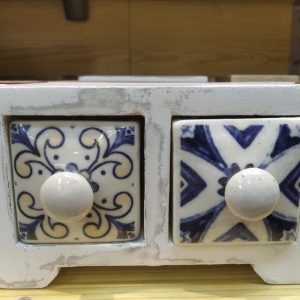 Mueble dos cajones blanco